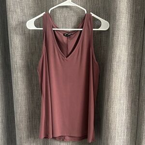 Express Dusty Rose V-Neck Tank Top